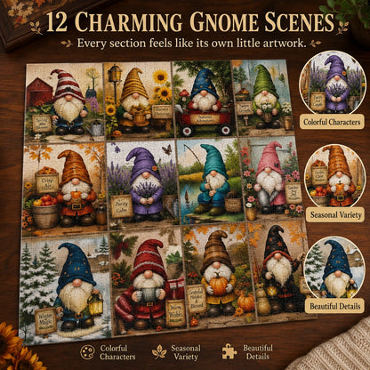 🔥Last Day 49% OFF - 🧙‍♂️🧩Gnome Tales Jigsaw Puzzle 1000 Piece