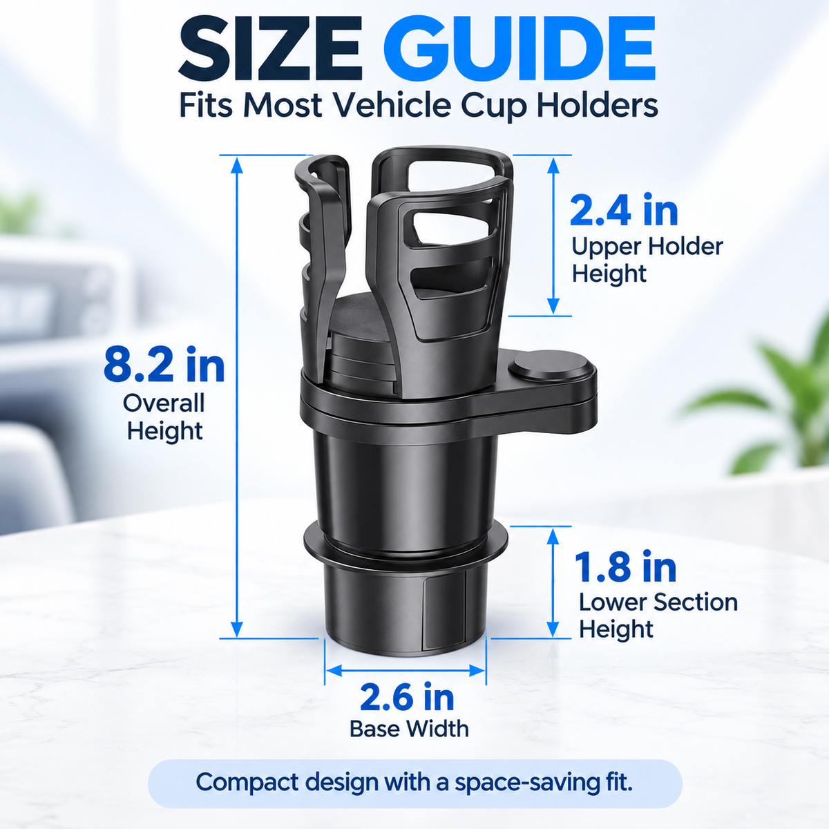 Multi-Function 2-in-1 Car Cup Holder & Expandable Drink Organizer 🥤