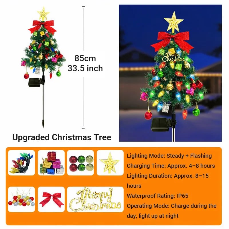🌲❄️🎅Solar Christmas tree lights holiday decorations, outdoor courtyards, gardens, lawns, small path lights, atmosphere lights