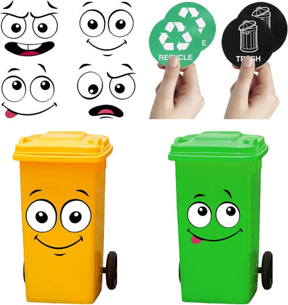 🌱 Eco-friendly sticker set for trash cans