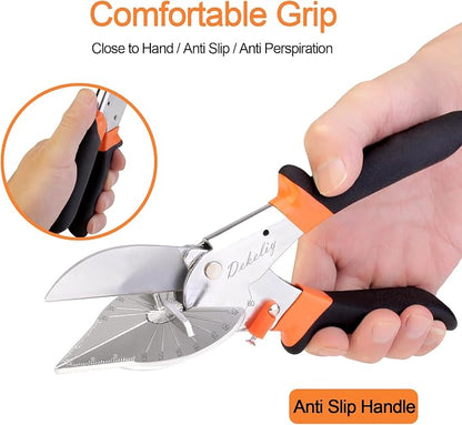 ⛏️Multi Angle Miter Shear Cutter, Stainless steel material, 45°-135° Adjustable Angle Trim Scissors Hand Tool