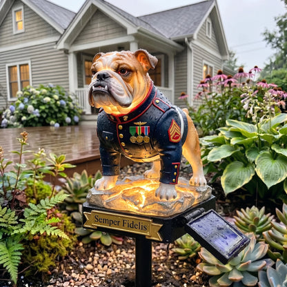 🇺🇸 Last Day Promo: 49% OFF 🎖️-USMC Devil Dog Semper Fidelis Solar Garden Light - ✈️Buy 2 Free Shipping Today!