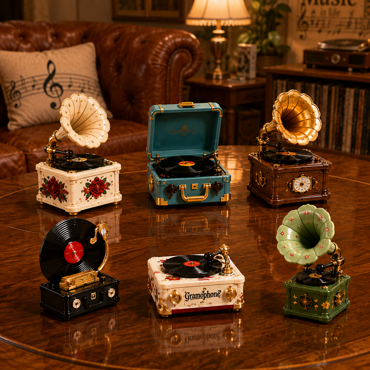 Gramophone Collection Advent Calendar 2027 – 24 Vintage Record Player & Music Miniatures, Retro Collectible Gift for Music Lovers