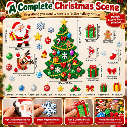 🔥HOT SALE🔥 49% OFF – 🎄DIY Magnetic Christmas Fridge Decor | Reusable Tree & Holiday Magnets for Family Fun 🧲