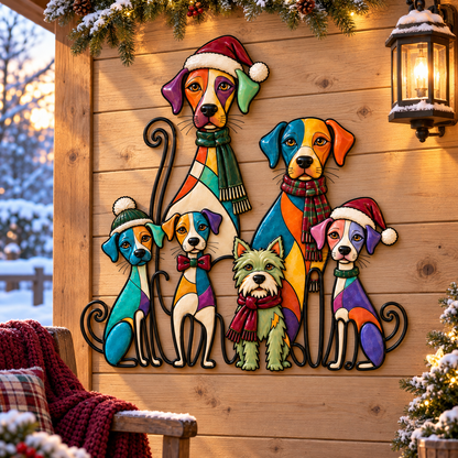 2026 Christmas Dog/Cat Family – A Colorful Holiday Welcome for Dog Lovers