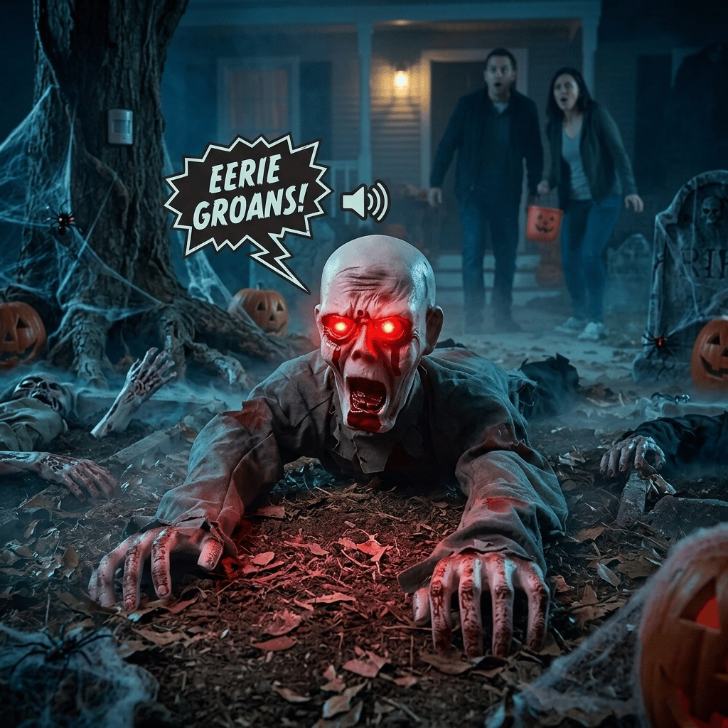🧟‍♂️ Voice-Controlled Electric Crawling Ghost with Led Eye