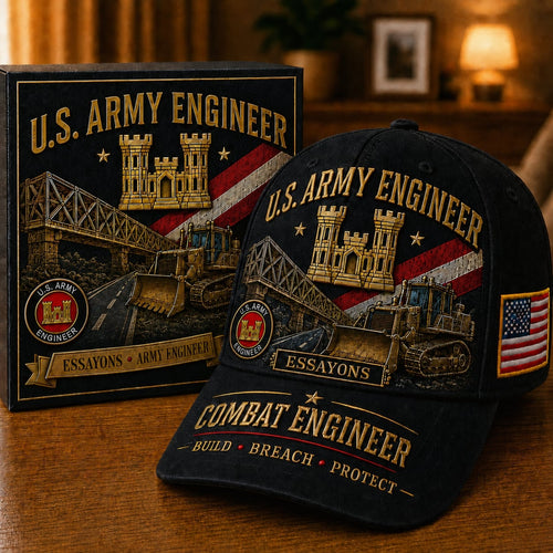 🏰U.S. Army Engineer Career Commemorative Cap