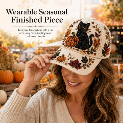 Halloween Beaded Embroidery Hat DIY Kit