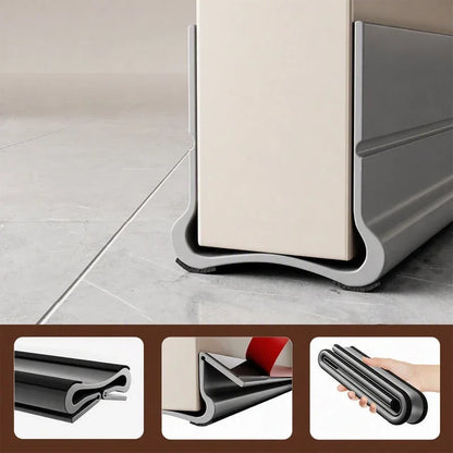 Triple Seal Under Door Draft Stopper – Self-Adhesive Door Bottom Seal for Noise Reduction, Energy Saving & Bug Blocking