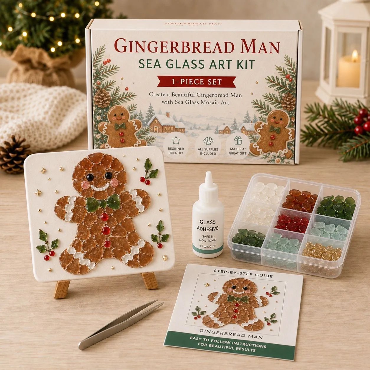 🎅🔥Christmas Pre-sale 49% OFF - 🎄 Create your own magical christmas sea glass art 🦌✨