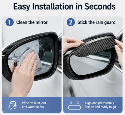 Snap-On Mirror Rain Visors