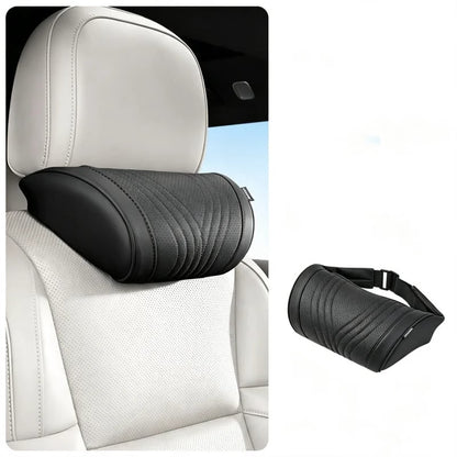 🚗💤Reduce fatigue while driving! Universal memory foam neck pillow for car – ergonomic headrest for long road trips.