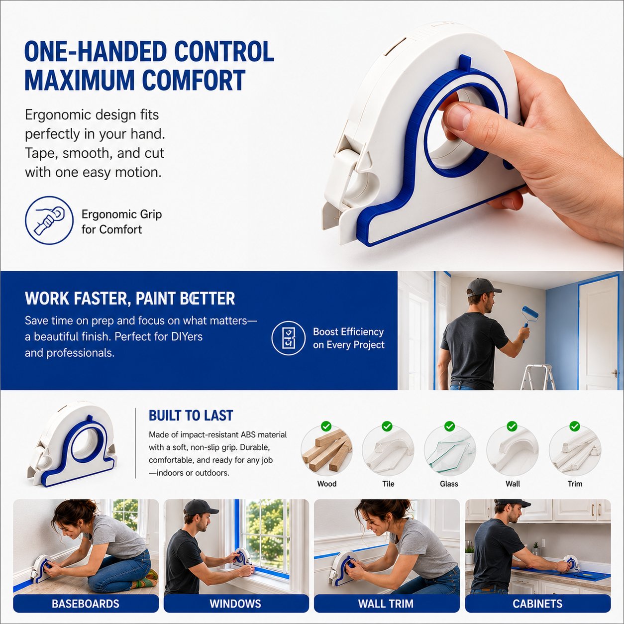 🎉High-efficiency Painter Masking Tape Applicator