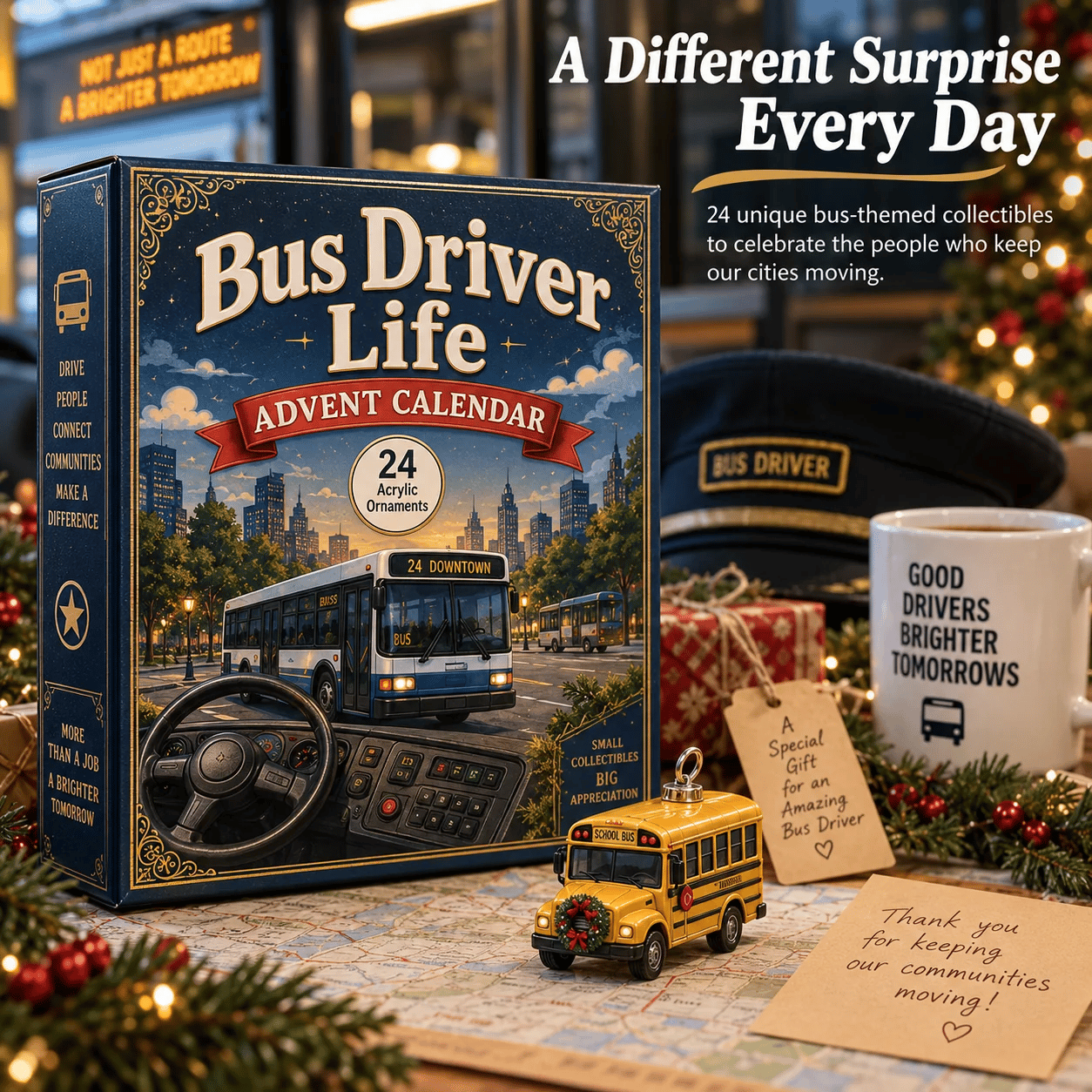 🚌 Driver’s Christmas Countdown | 24 Days of Bus-Themed Surprises ✨