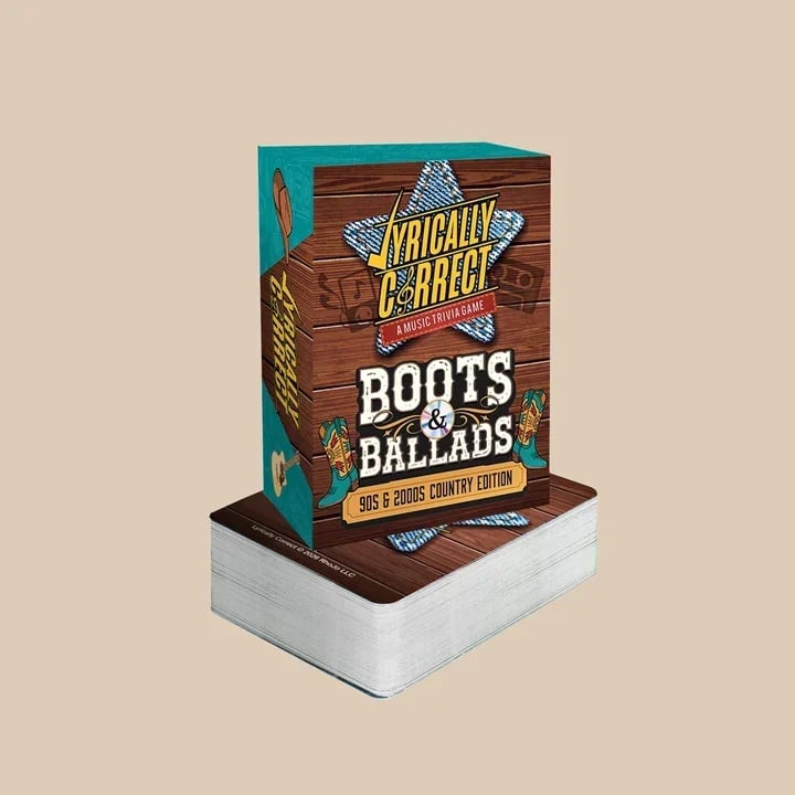 Lyrically Correct Music Trivia Game Bundle – Country, Hip-Hop, R&B & Pop Editions