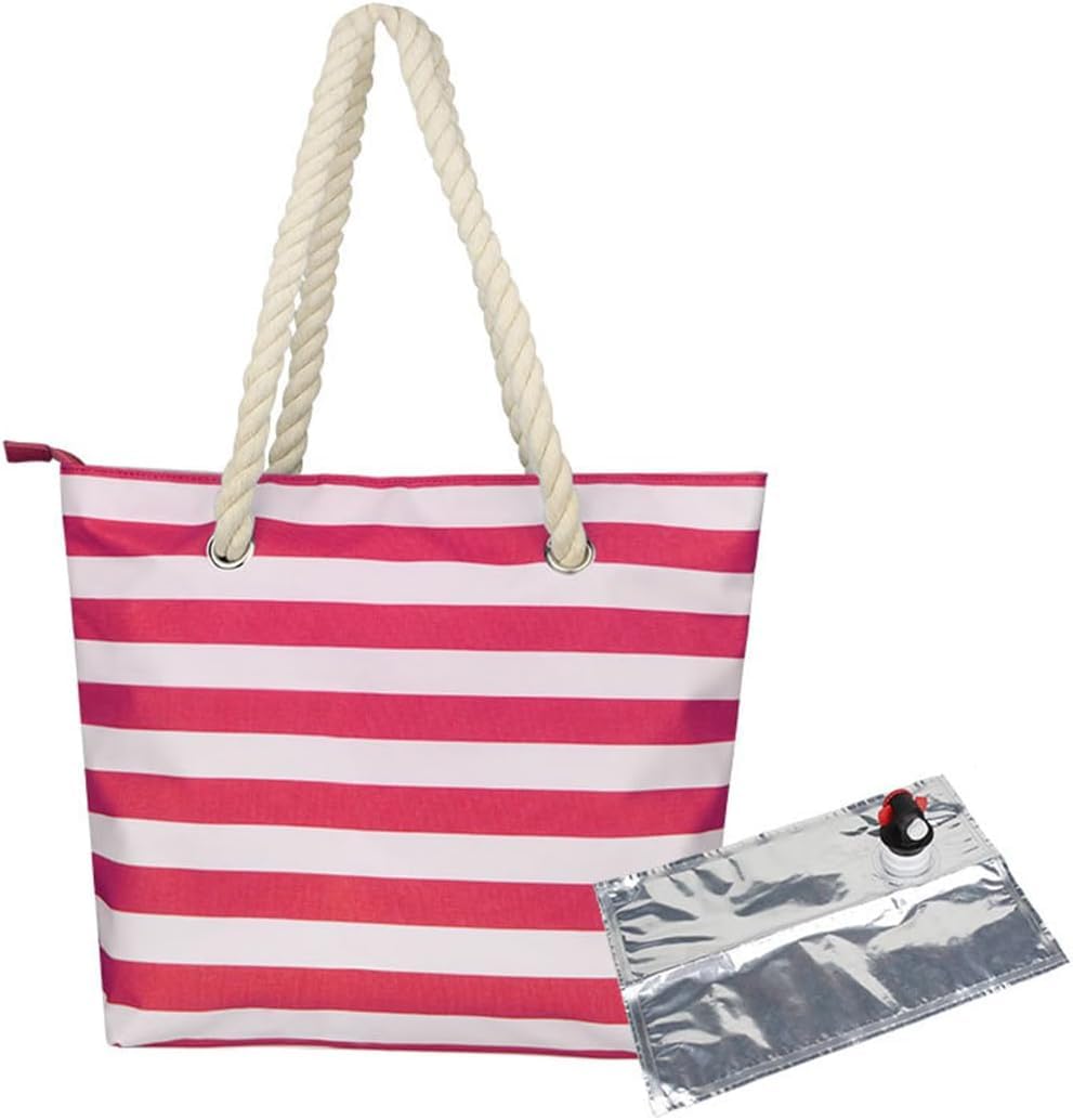 🔥Wine Tote Bag, Leakproof Insulated Purse Carrier with Hidden Spout Compartments