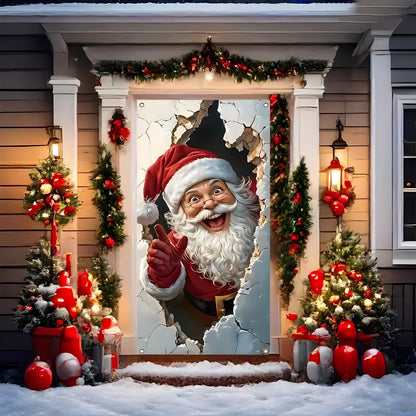 ⏰LAST DAY 50% OFF 🎅 🚪Santa & Reindeer Christmas Door Cover