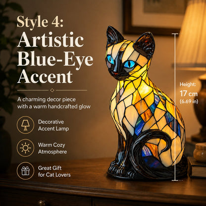 🐾 A Stained-Glass Cat Lamp That Makes Any Room Feel Magical ✨