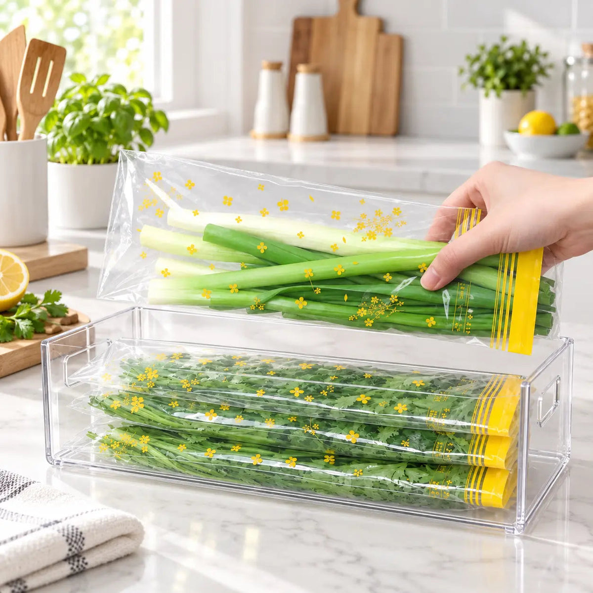 15PCS double-seal reusable produce storage pouches – product image 4