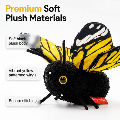 🔥HOT SALE🔥🐈Interactive Electric Butterfly Cat Toy with Fluttering Wings - USB Rechargeable Flapping Motion Kitten Toy with Door Hanging Strap & Teaser Attachment - Soft Plush Indoor Cat Exercise Toy 💖