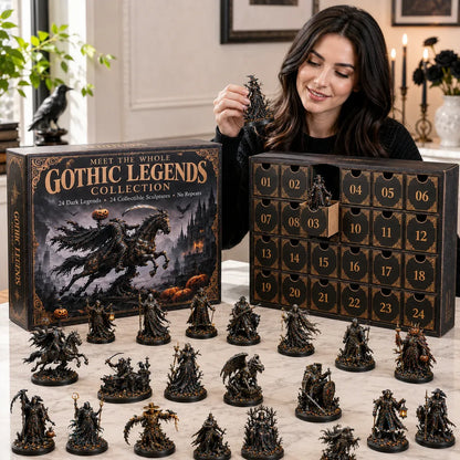 🔥🎁🖤 Gothic Legends Advent Calendar 2026 — 24 Days, 24 Dark Legends, 24 Unique Collectible Sculptures