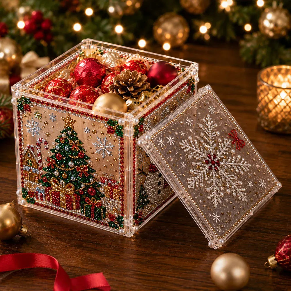 🎄✨3D Christmas Diamond Painting Gift Box DIY Kit