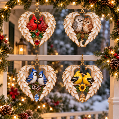 ❤️ 2026 Angel Wing Heart Bird Ornaments | 8 Keepsake Designs