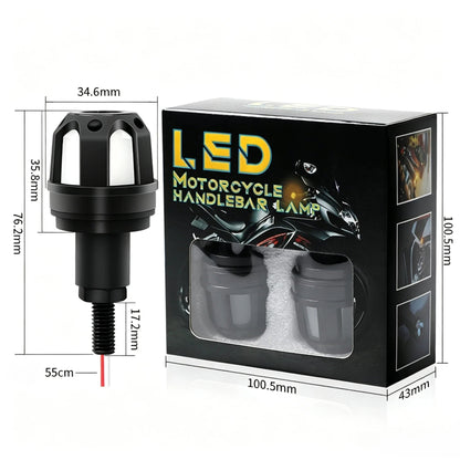 🎉⚡ LED Motorcycle Bar End Turn Signals – 4 Colors, Universal Fit 99% of Models⚡