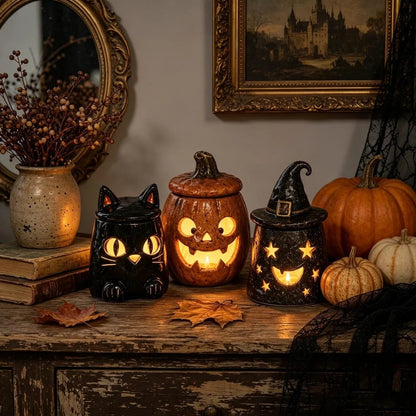 👹 THE GUARDIAN OF THE GLOW: HANDCRAFTED ARTISAN MONSTER TEA LIGHT HOLDERS 👹