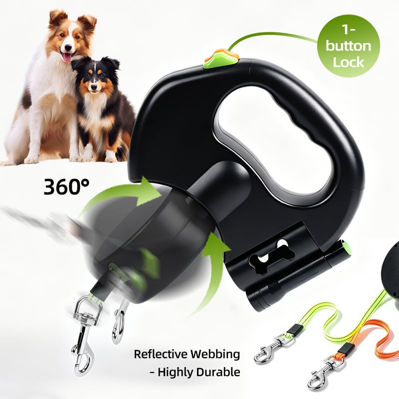 2-in-1 Multifunctional Retractable Dog Walker