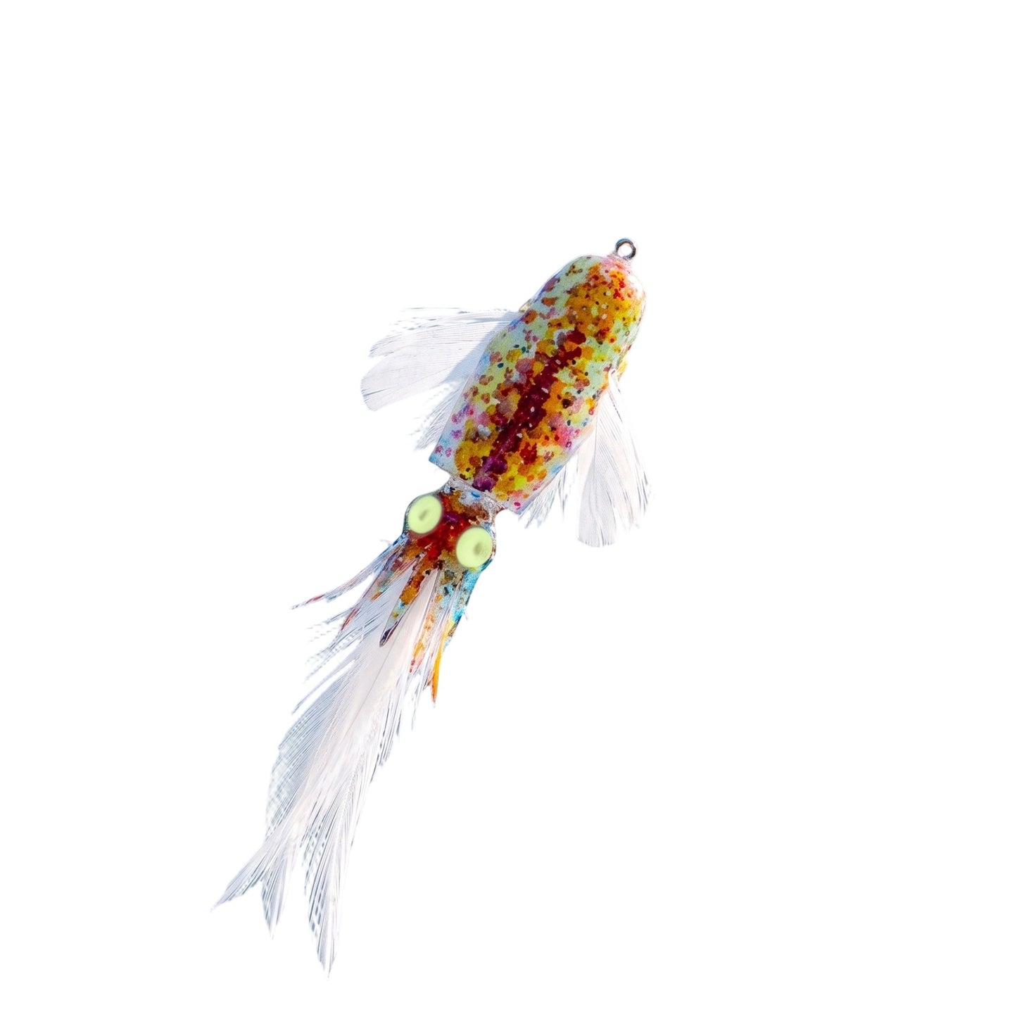 🎣🦑 Luminous Squid Feather Fishing Lure – Glow-in-the-Dark Soft Bait for Night Fishing & Saltwater Angling