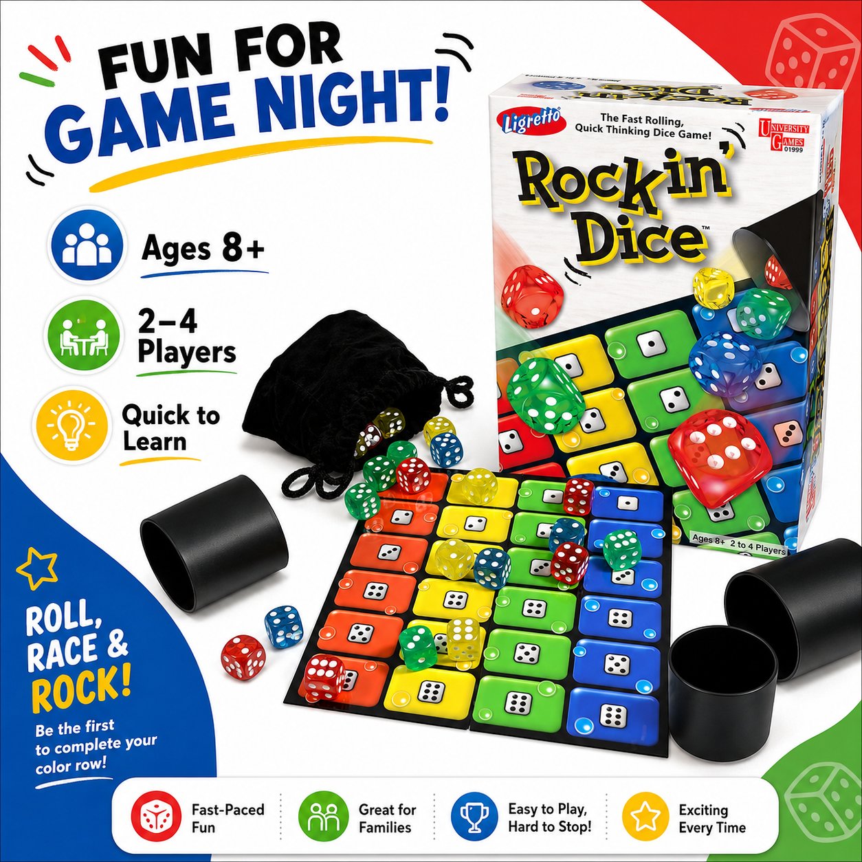 🔥LAST DAY 50% OFF - 🎲Ligretto Rocking Dice Game