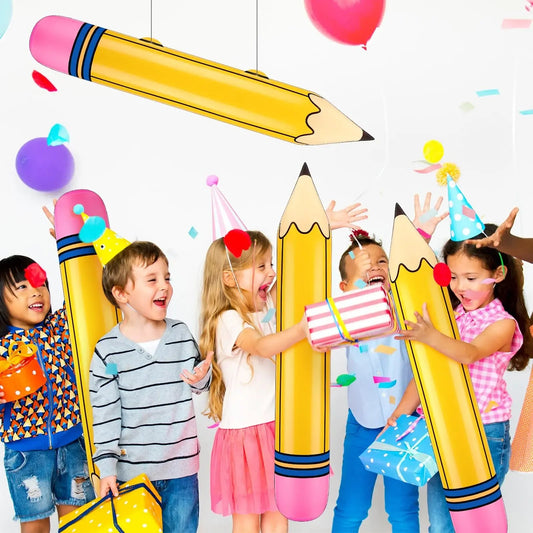 🎈 ✏️Back to School Classroom Decoration- Giant Inflatable Pencil Balloons Set for First Day Party & Photo Props