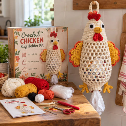 🔥Buy 3, Get 1 Free—Today Only 🔥🔥– 🌼 Cottage Harvest Keepers™ — Crochet Animal Bag Holder DIY Kit