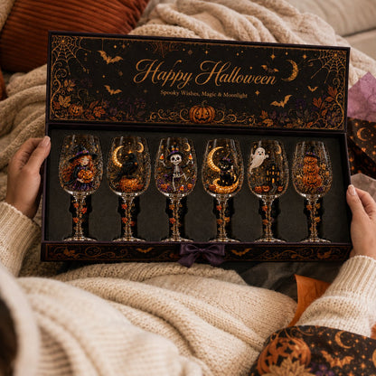 ⏳ Last Day 49% OFF – 🎃 3D Halloween Sculpted Glass Collection | Premium Clear Glass with Raised Spooky Characters, Glossy Seasonal Details & 6 Collectible Designs ✨