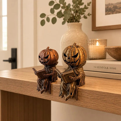 🎃 Reading Pumpkin Shelf Sitter