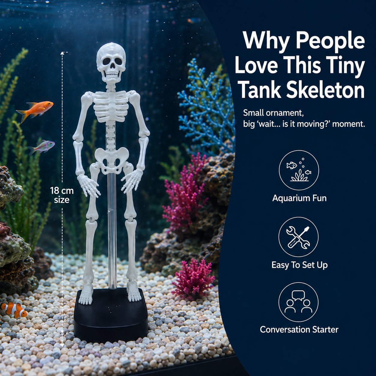 White Underwater Dancing Skeleton Bath Toy With Suction Base