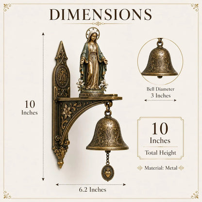 Our Lady of Grace Miraculous Medal Wall Bell