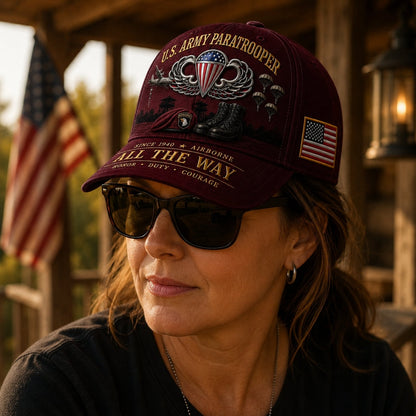 🪂U.S. Army Paratrooper “All the Way” Tribute Cap