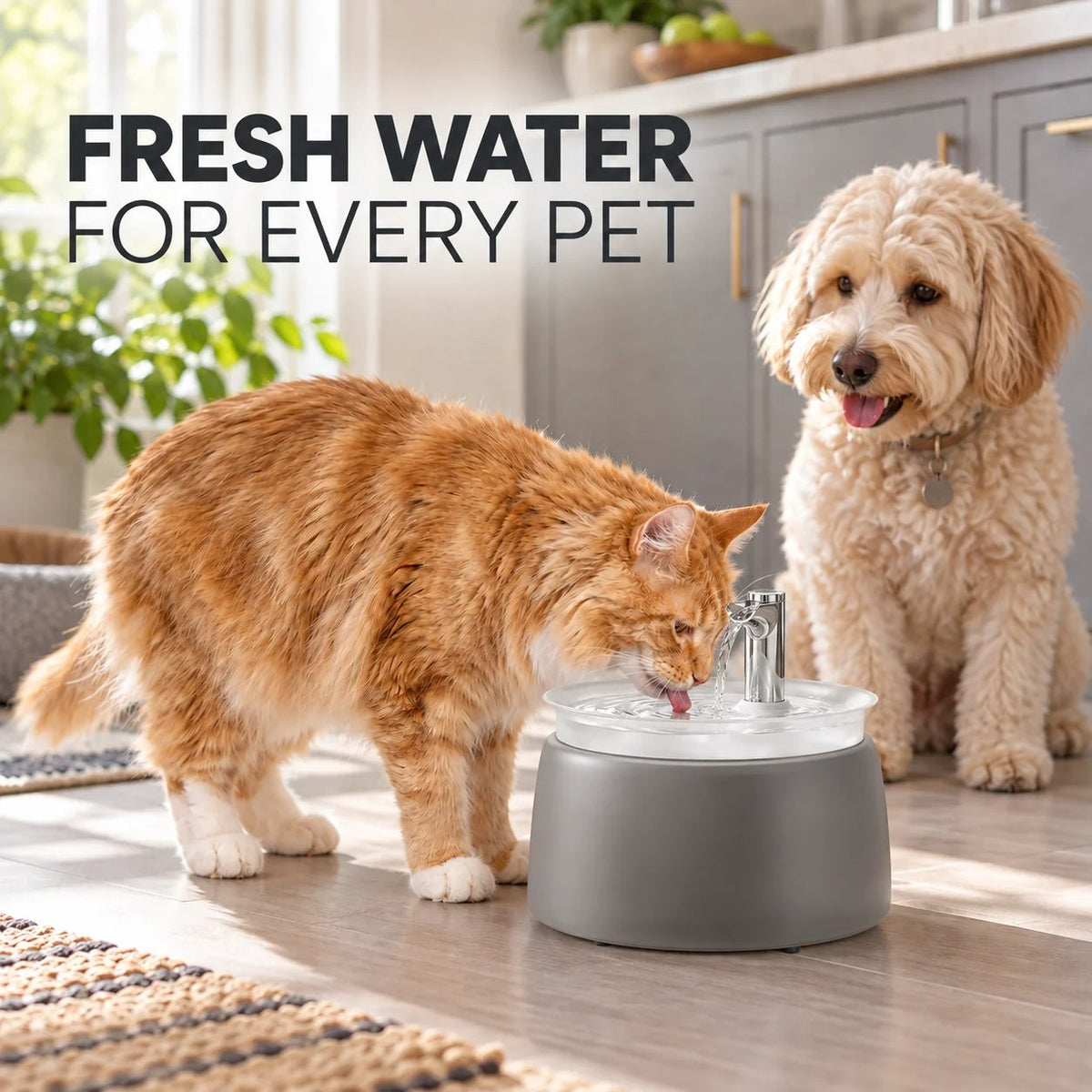 Filtered Cat Water Fountain – Circulating Pet Drinking Station