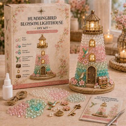 ⏳ Last Day 49% OFF – 🌊 Beginner-Friendly DIY Lighted Sea Glass-Style Lighthouse Kit Collection | Complete Kit with Sea Glass-Style Pieces, LED Lights & Step-by-Step Guide Included 💕