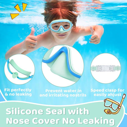 🏊‍♀️ Buy 1 Get 1 Free🏊‍♀️-HD children's large frame waterproof and anti-fog swimming goggles🏊‍♀️