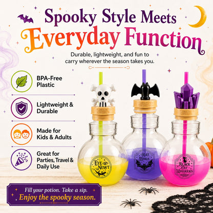 🧪 30 oz Halloween Potion Bottle – Sip Your Favorite Drink in Spooky Style