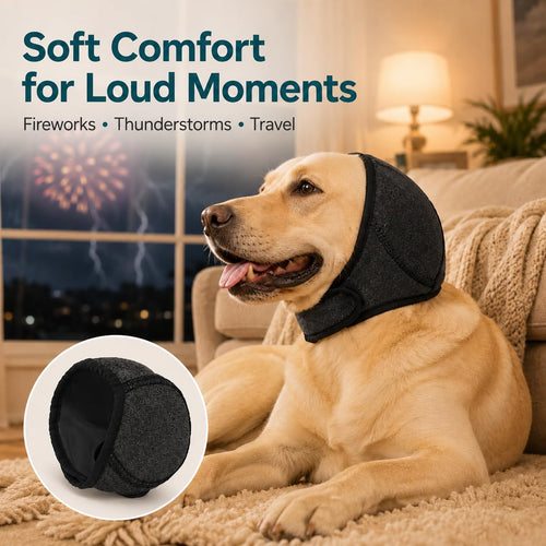 🐶 Dog Calming Ear Wrap – 49% OFF | 5 Colors, S–L