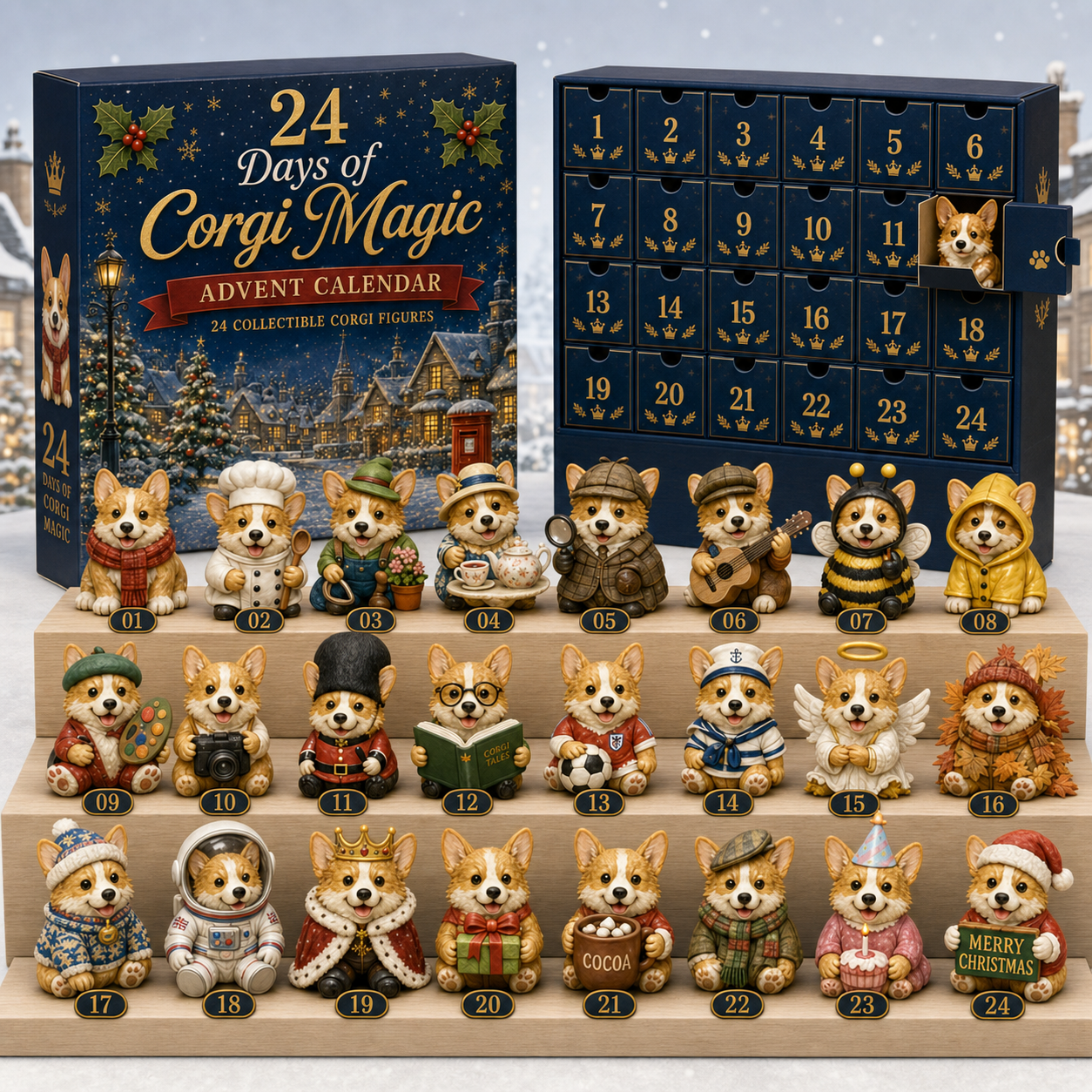 Complete collection of 24 British Corgi figurines