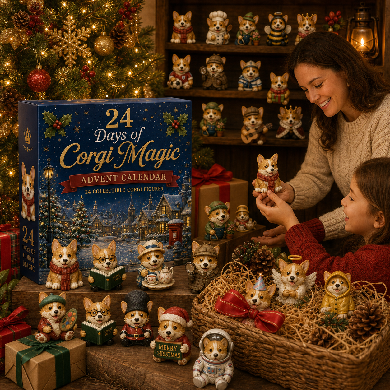 British Corgi Advent Calendar Christmas gift for corgi lovers