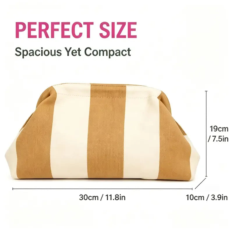 Women's Color-Block Handheld Bag, Vintage Stripe/Houndstooth/Wavy/Triangle Pattern Underarm Purse, Portable Everyday Storage Handbag, Casual Chic Accessory for Daily Dates and Stylish Outfits