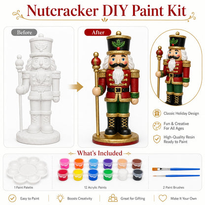 ⏳ Last Day 49% OFF – 🎨 Beginner-Friendly Christmas Paint-Your-Own Figurine Kit Collection | Complete Kit with Unpainted Figurine, Paints, Brushes & Mixing Palette Included 💕