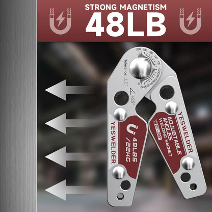 🧲 Adjustable-Angle Welding Magnet – 48 or 77 lb