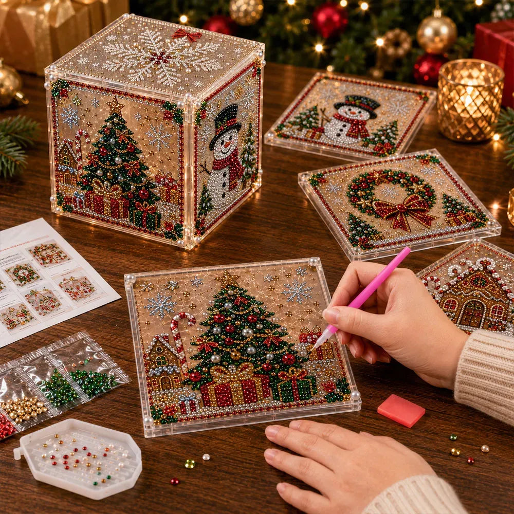 🎄✨3D Christmas Diamond Painting Gift Box DIY Kit